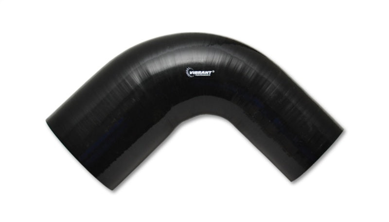 Vibrant 2783 FITS: 4 Ply Reinforced Silicone 90 degree Transition Elbow 2.75in I.D. x 3in I.D. (BLACK) Silicone Couplers & Hoses