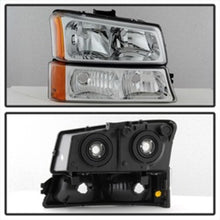 Load image into Gallery viewer, SPYDER 5064912 FITS:xTune Chevy Silverado 2500HD 03-06 Crystal Headlights w/ Bumper Lights Chrome HD-JH-CSIL03-AM-C-SET Headlights