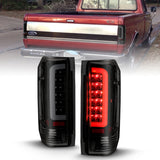 ANZO 311351 FITS: 1987-1996 Ford F-150 LED Taillights Black Housing Smoke Lens (Pair) Tail Lights