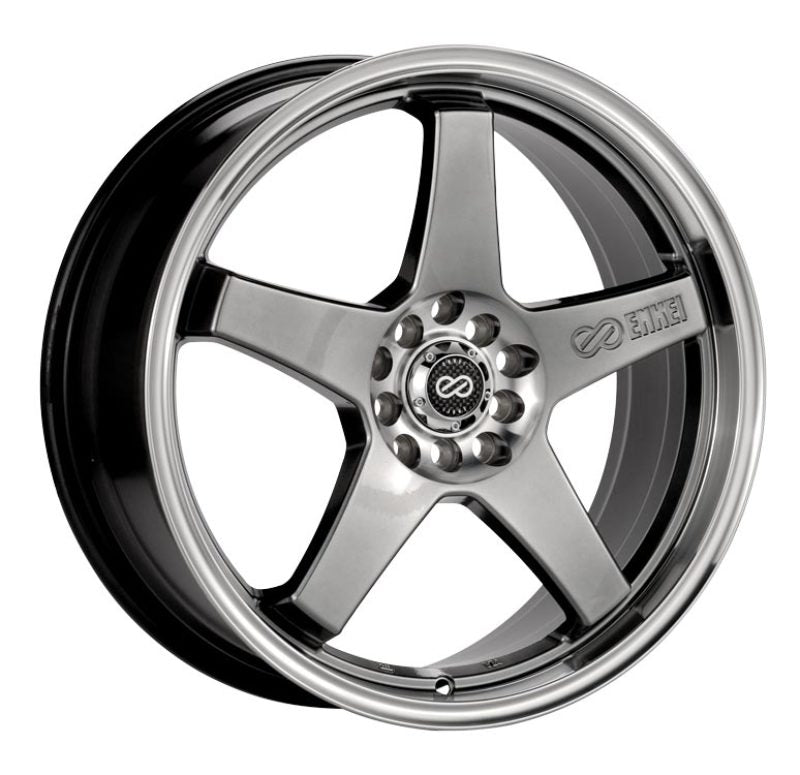 Enkei 446-875-5238HB FITS: EV5 18x7.5 5x105/110 38mm Offset 72.6 Bolt Diameter Hyper Black w/ Machined Lip Wheel Wheels Cast
