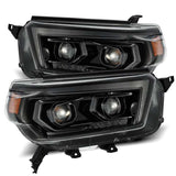 AlphaRex 880754 FITS: 10-13 Toyota 4Runner PRO-Series Proj Headlights Plank Style Alpha Blk w/Seq Signal/DRL Headlights