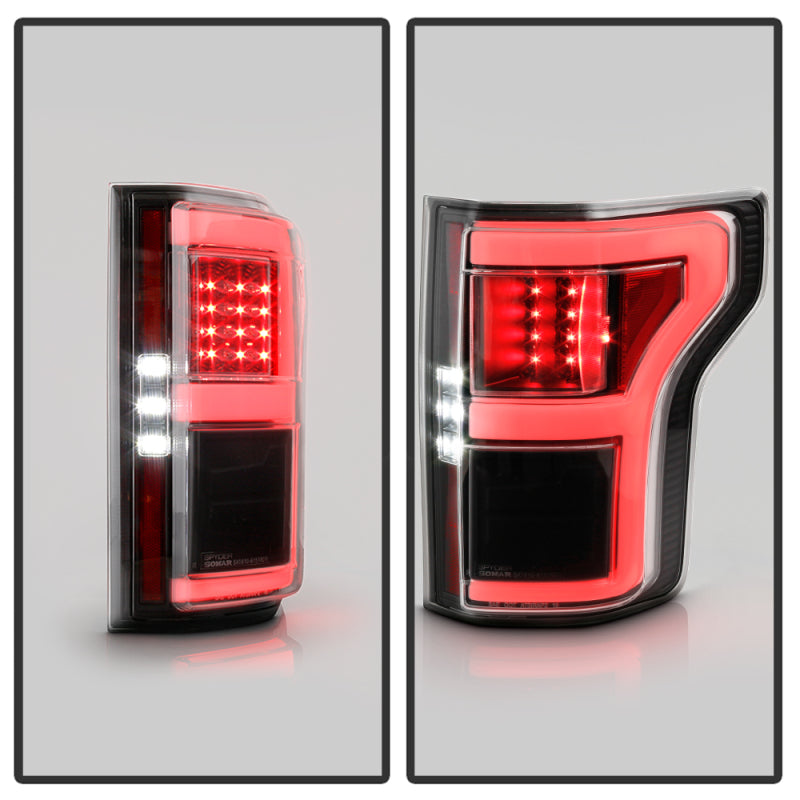 SPYDER 5088550 FITS: 18-20 Ford F150 w/ Rear Blind Spot LED Tail Lights Black (ALT-YD-FF15018BS-LED-BK) Tail Lights