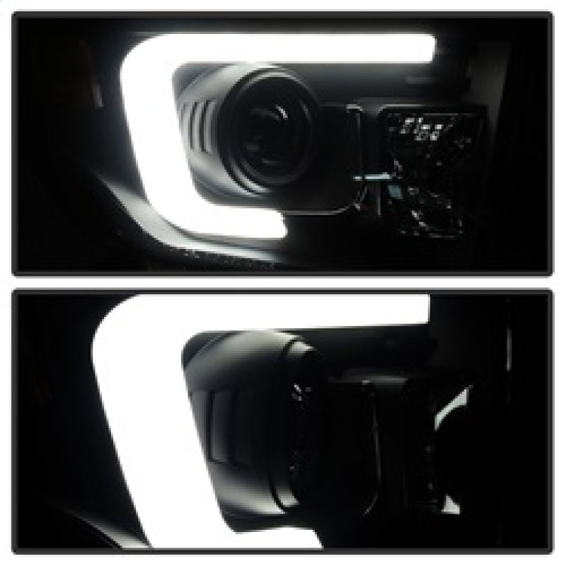 SPYDER 5080165 FITS: Toyota Tundra 2014-2016 Projector Headlights Light Bar DRL Black Smoke PRO-YD-TTU14-DRL-BSM Headlights