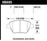 Hawk Performance HB695B.609 FITS:Hawk 2011-2013 Audi A3 Except TDI HPS 5.0 Rear Brake Pads Brake Pads Performance
