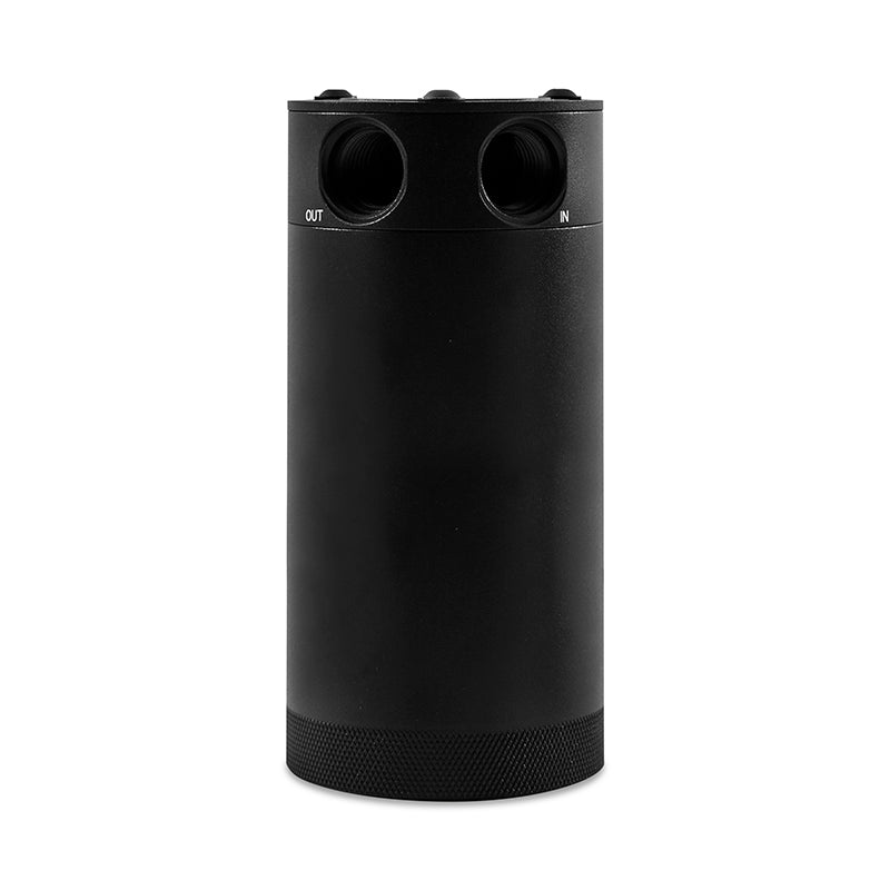 Mishimoto MMBCC-CBTWO-XLBK FITS: Oil Catch Cans FITS: 2-Port Universal XL Baffled Catch Can Black Oil Catch Cans