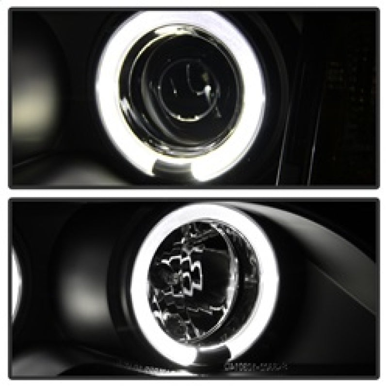 SPYDER 5042415 FITS: BMW E46 3-Series 02-05 4DR Projector Headlights 1PC LED Halo Blk PRO-YD-BMWE4602-4D-AM-BK Headlights