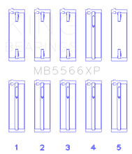 Load image into Gallery viewer, King Engine Bearings MB5566XP0.25 FITS: -King Audi A4 1.8L AEB (Size +.25 Oversized) Performance Main Bearing Set Bearings