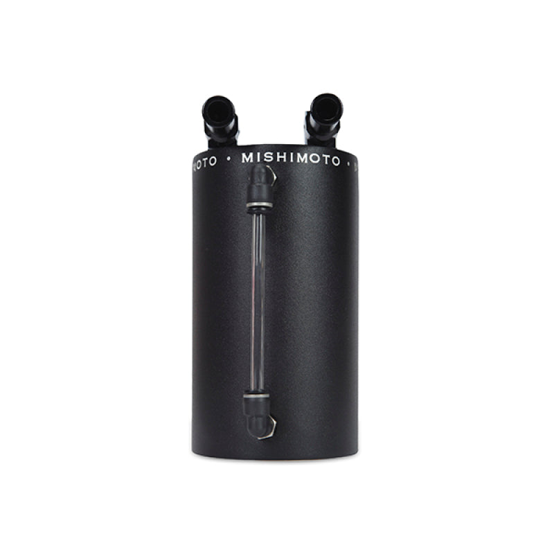 Mishimoto MMOCC-LAWBK FITS: Large Aluminum Oil Catch Can Wrinkle Black Oil Catch Cans
