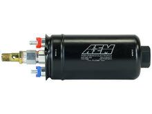 Load image into Gallery viewer, AEM 50-1009 FITS: 400LPH High Pressure Inline Fuel Pump M18x1.5 Female Inlet to M12x1.5 Male Outlet Fuel Pumps
