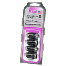 Load image into Gallery viewer, McGard 65357BK FITS: SplineDrive Lug Nut (Cone Seat) M12X1.5 / 1.24in. Length (4-Pack) Black (Req. Tool) Lug Nuts