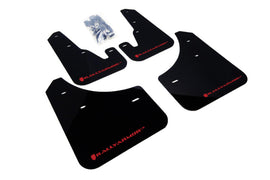 Rally Armor MF9-UR-BLK/RD FITS: 04-09 Mazda3/Speed3 Black UR Mud Flap w/ Red Logo Mud Flaps