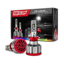 Load image into Gallery viewer, XKGLOW XK045004-H7 FITS:XK Glow RGB 2In1 LED Headlight Bulb Million Color XKCHROME App RGB/LED Headlight Kit 2x H7 Light Accessories and Wiring