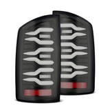 AlphaRex 641010 FITS: 02-06 Dodge Ram 1500/03-06 Dodge Ram 2500+3500 Luxx-Series LED Tail Lights (Pair) Black Tail Lights