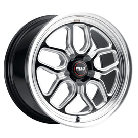 Weld S15270075P38 FITS: Racing 17x10 Laguna Drag Wheel 5x127 ET38 BS7.00 Gloss BLK MIL DIA 71.5 Wheels Cast