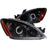 ANZO 121102 FITS: 2004-2007 Mitsubishi Lancer Projector Headlights w/ Halo Black (CCFL) Headlights