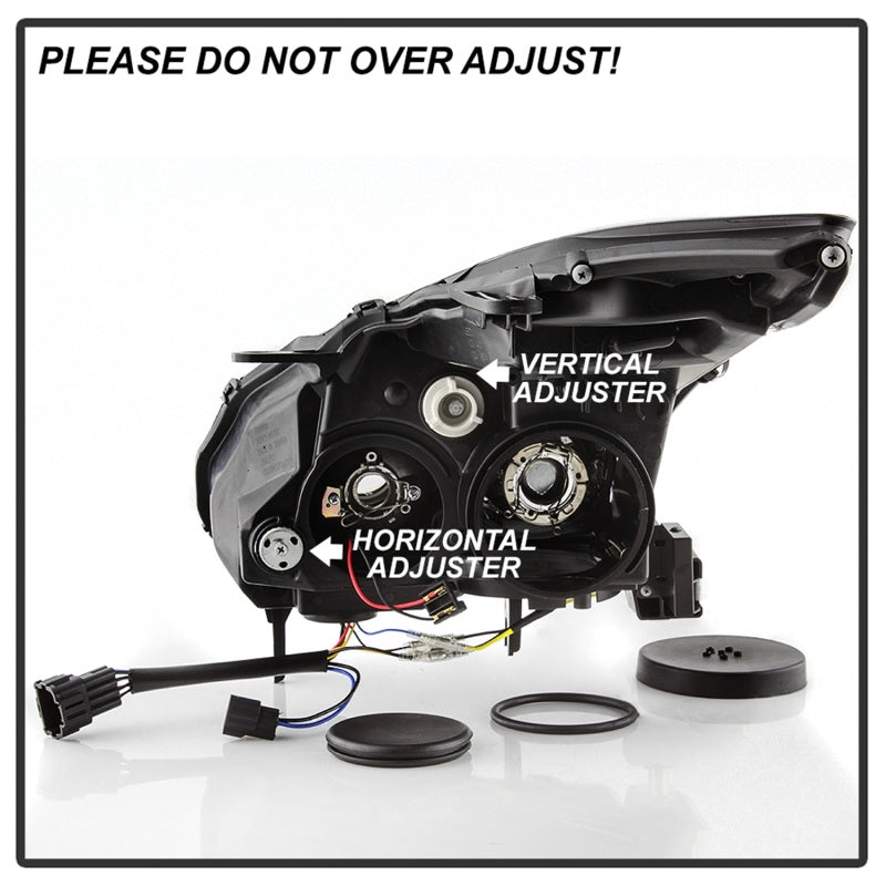 SPYDER 5085696 FITS: Nissan GTR R35 09-14 Projector Headlights DRL LED Black Headlights