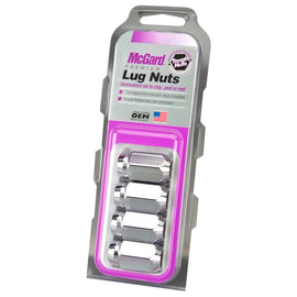 McGard 64000 FITS: Hex Lug Nut (Cone Seat) 1/2-20 / 13/16 Hex / 1.5in. Length (4-Pack) Chrome Lug Nuts