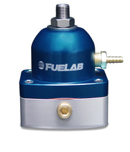 Load image into Gallery viewer, Fuelab 53501-3 FITS: 535 EFI Adjustable Mini FPR 25-90 PSI (2) -6AN In (1) -6AN Return Blue Fuel Pressure Regulators