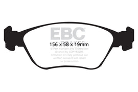EBC DP41362R FITS: 98-05 Volvo C70 2.3 Turbo T5 (16in Wheels) Yellowstuff Front Brake Pads Brake Pads Performance
