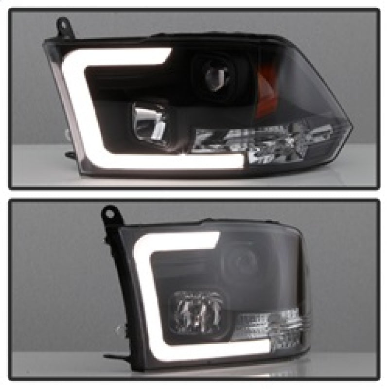 SPYDER 5084811 FITS: 09-16 Dodge Ram 1500 Version 2 Headlights Light Bar DRL Black PRO-YD-DR09V2-LBDRL-BK Headlights