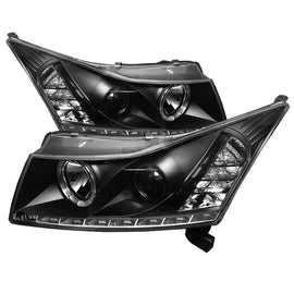 SPYDER 5037916 FITS: Chevy Cruze 11-14 Projector Headlights LED Halo -DRL Blk High H1 Low H7 PRO-YD-CCRZ11-DRL-BK Headlights