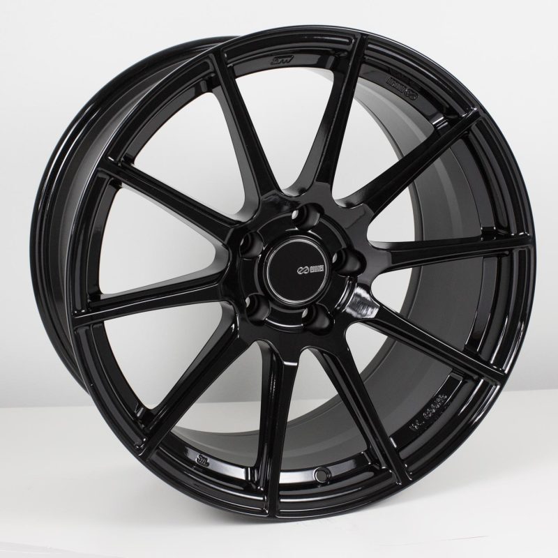 Enkei 499-895-6535BK FITS: TS10 18x9.5 35mm Offset 5x114.3 Bolt Pattern 72.6mm Bore Dia Gloss Black Wheel Wheels Cast
