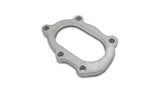 Vibrant 1448 FITS: GT25R / GT28R Discharge Flange with Oval Outlet (5 Bolt) T304 SS 1/2in Thick Flanges