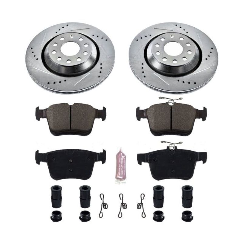 PowerStop K7084 FITS:Power Stop 17-18 Audi RS3 Rear Z23 Evolution Sport Brake Kit Brake Kits Performance D&S