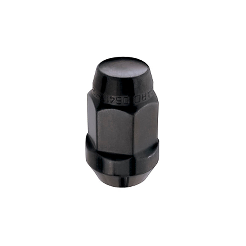 McGard 64015 FITS: Hex Lug Nut (Cone Seat Bulge Style) M12X1.5 / 3/4 Hex / 1.45in. Length (4-Pack) Black Lug Nuts