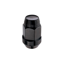 Load image into Gallery viewer, McGard 64015 FITS: Hex Lug Nut (Cone Seat Bulge Style) M12X1.5 / 3/4 Hex / 1.45in. Length (4-Pack) Black Lug Nuts