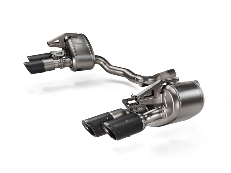 Akrapovic S-PO/T/5H FITS: 2024+ Porsche Panamera Slip-On Line (Titanium) w/ Carbon Tips: Requires V6 or V8 fit kit Muffler