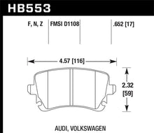 Load image into Gallery viewer, Hawk Performance HB553F.652 FITS: Hawk 06-07 Audi A6 Quattro / 03-04 RS6 / 04-08 S4 HPS Street Rear Brake Pads Brake Pads Performance