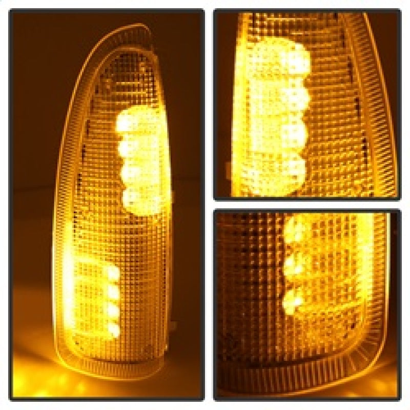 SPYDER 9924712 FITS:xTune Ford Superduty F250-F650 03-07 Amber LED Mirror Signal Lens Clear ACC-LED-FDSD99-MR-C Side Mirrors