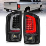 ANZO 311368 FITS: 2002-2006 Dodge Ram 1500 LED Tail Lights w/ Light Bar Black Housing Clear Lens Tail Lights