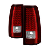 SPYDER 5008831 FITS:xTune Chevy Silverado 1500/2500/3500 99-02 LED Tail Lights Red Clear ALT-ON-CS99-LED-RC Tail Lights