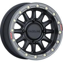 Load image into Gallery viewer, Raceline A14BG-57056+10 FITS: A14BG Alpha 15x7in/4x156 BP/10mm Offset/132.5mm Bore Black &amp; Gunmetal Ring Beadlock Wheel Wheels Cast