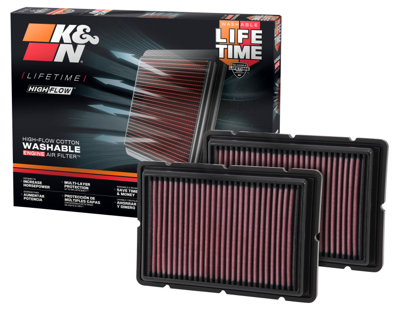K&N Engineering 33-2494 FITS:K&N Replacement Air Filter 05-09 Ferrari F360 11.125in O/S Length x 7.625 O/S Width x 1.313in H Air Filters Drop In