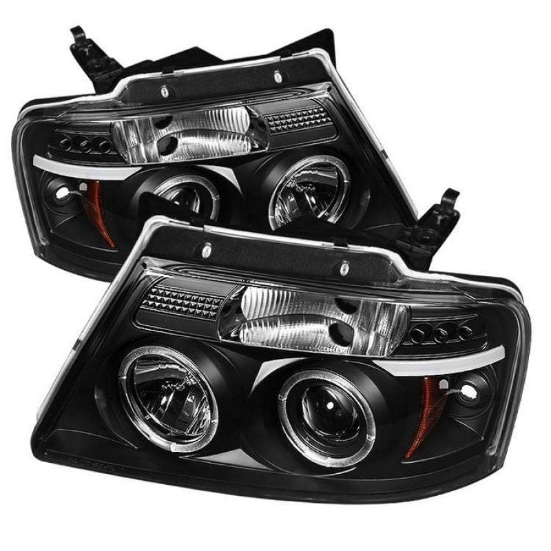 SPYDER 5010209 FITS: Ford F150 04-08 Projector Headlights Version 2 LED Halo LED Blk PRO-YD-FF15004-HL-G2-BK Headlights
