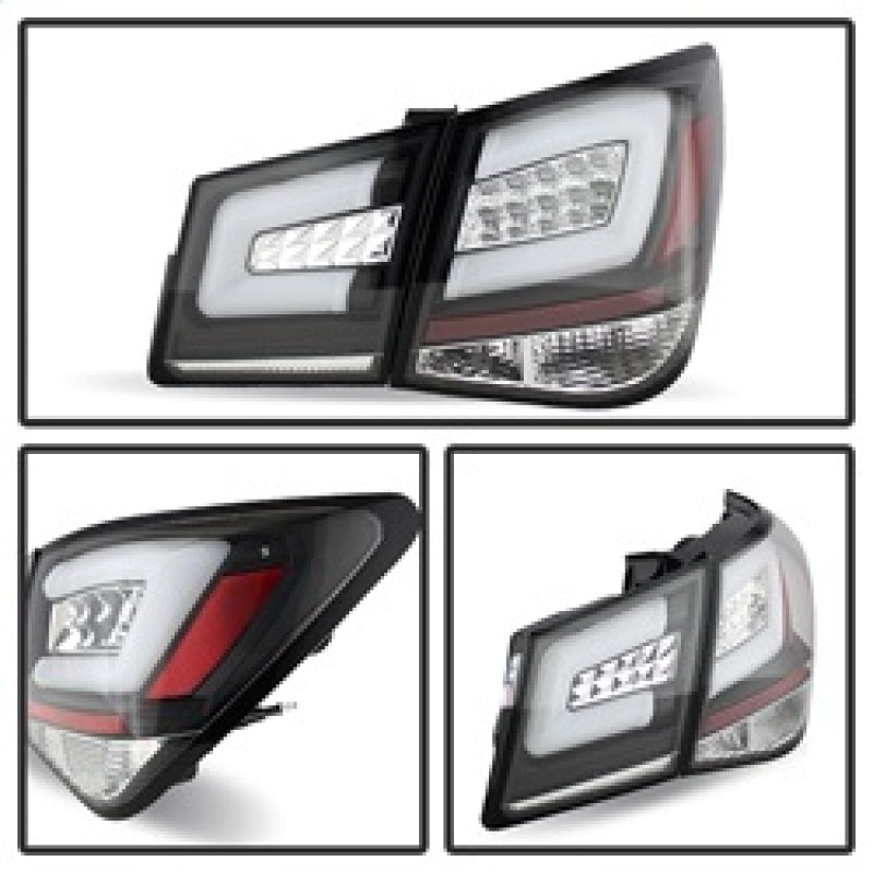 SPYDER 5076595 FITS: Chevy Cruze 2011-2014 Light Bar LED Tail Lights Black ALT-YD-CCRZ11-LBLED-BK Tail Lights