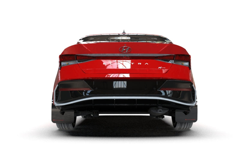 Rally Armor MF120-UR-BLK-RD FITS: 2024-25 Hyundai Elantra N/N Line Black Mud Flap w/Red Logo Mud Flaps
