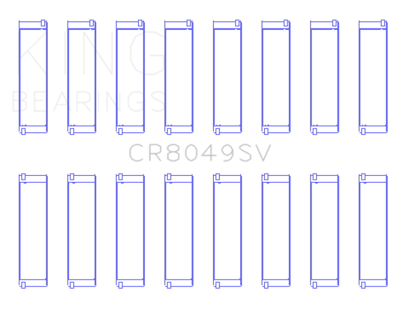King Engine Bearings CR8049SV0.25 FITS: King 08-11 BMW N62/N63/S63 (Size +.25) Rod Bearing Set Bearings