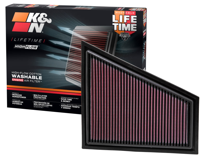 K&N Engineering 33-2963 FITS:K&N 09-10 BMW Z4 2.5/3.0L-L6 Drop In Air Filter Air Filters Drop In