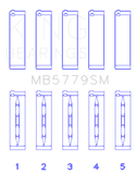 King Engine Bearings MB5779SM FITS:King Audi CDAA/CDHA/CDHB/CDAB Main Bearing Set (Set of 5) Size STD Bearings