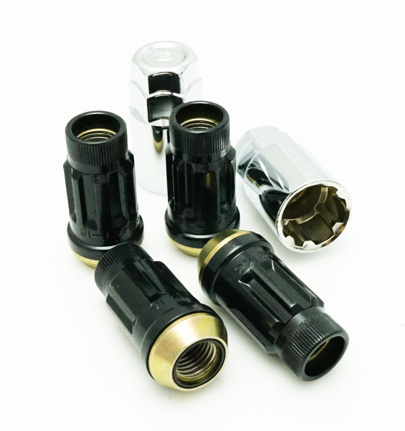 Wheel Mate 34938B FITS: Muteki SR45R Lug Nut Kit Lock Set 12x1.5 45mm Black Lug Nuts