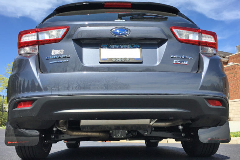 Rally Armor MF45-UR-BLK/BL FITS: 17-23 Subaru Impreza 4D/5D Black UR Mud Flap w/Blue Logo Mud Flaps