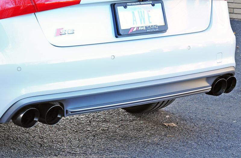 AWE Tuning 3020-43050 FITS: Audi C7 / C7.5 S6 4.0T Track Edition Exhaust Diamond Black Tips Catback