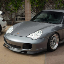 Load image into Gallery viewer, BetterBodies Motorsport Porsche 996 Turbo front lip spoiler for 1999-2004, racing style bumper upgrade for improved aerodynamics.