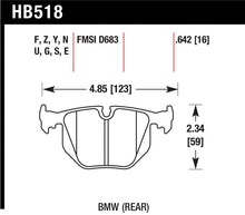 Load image into Gallery viewer, Hawk Performance HB518G.642 FITS:Hawk BMW 3/5/7Series/M3/M5/X3/X5/Z4/Z8 / Land Rover Range Rover DTC-60 Race Rear Brake Pads Brake Pads Racing