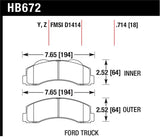 Hawk 10-11 Ford Expedition/F-150 SVT Raptor / 10-11 F-150 Performance Ceramic Front Street Brake Pad