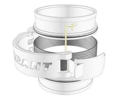 Vibrant 12555 FITS: Stainless Steel Weld Fitting w/ O-Rings for 2.5in OD Tubing Bungs